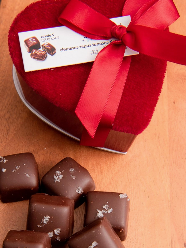 Coconut Sugar Chocolate Caramel Hearts